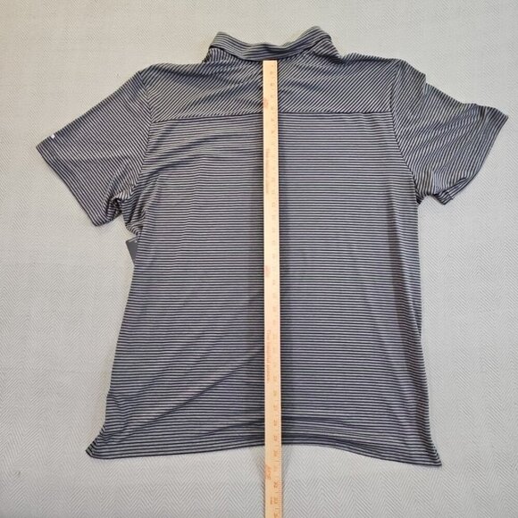 Adidas Golf 2-Button Polo Men's 2XL Gray Black Horizontal Stripe NWT Performance - Picture 14 of 16